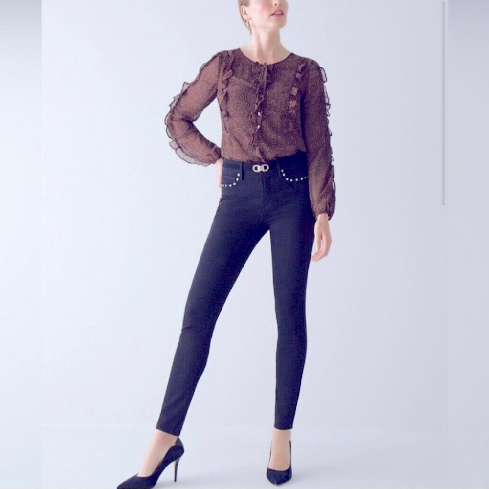 White House Black Market Jeans Studded Pants Size 8 S - Picture 9 of 12